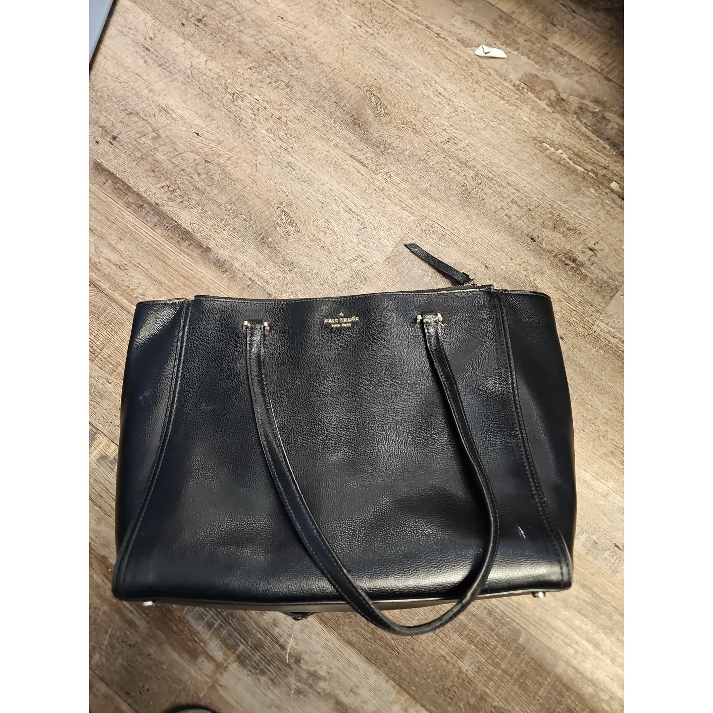 Kate Spade Black Leather Large Tote Bag/Purse
